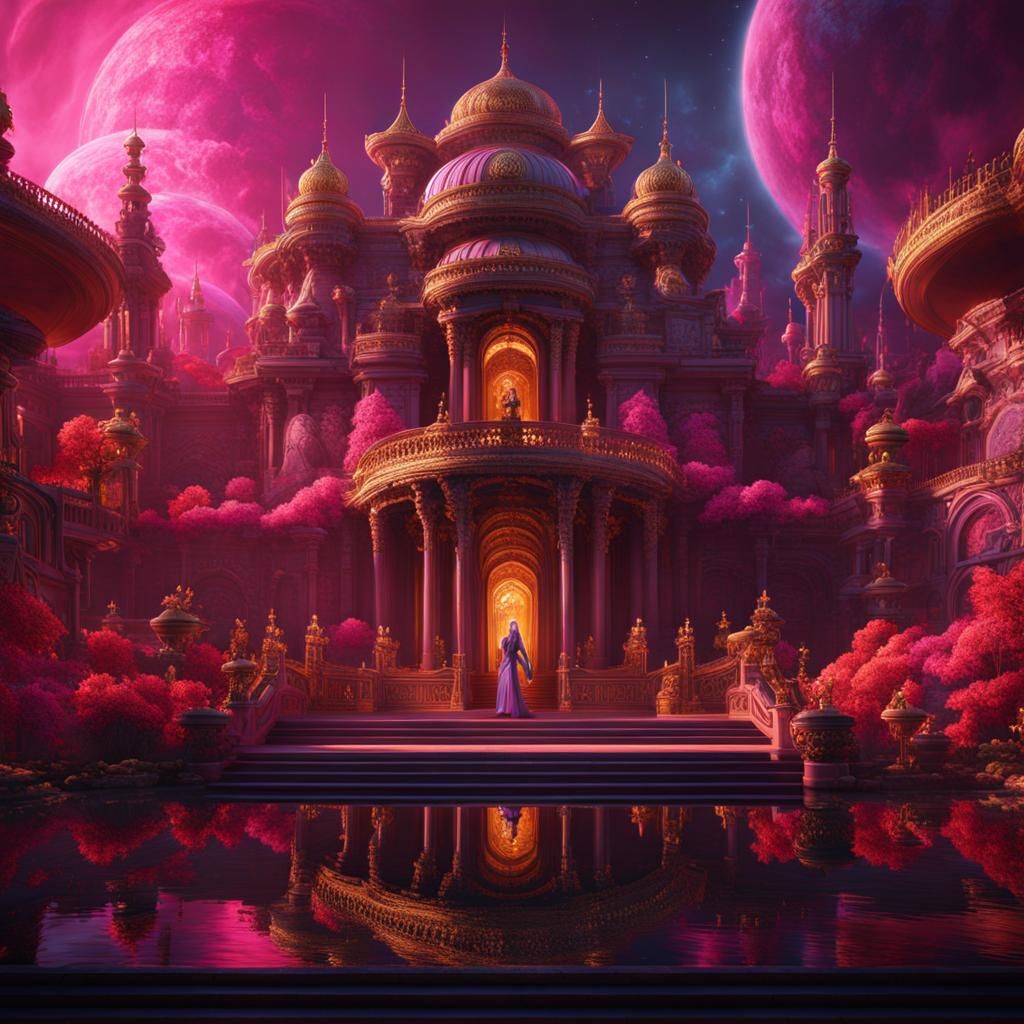 Detailed Matte Painting of Nicki Minaj