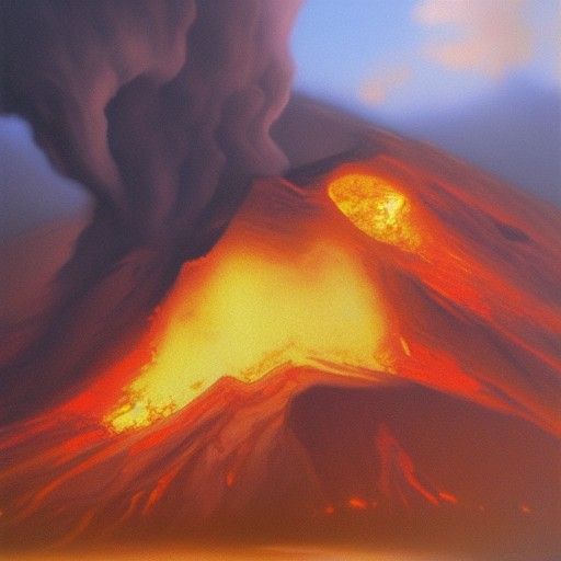 Molten Magma Flowing, Oil Painting by Gurney
