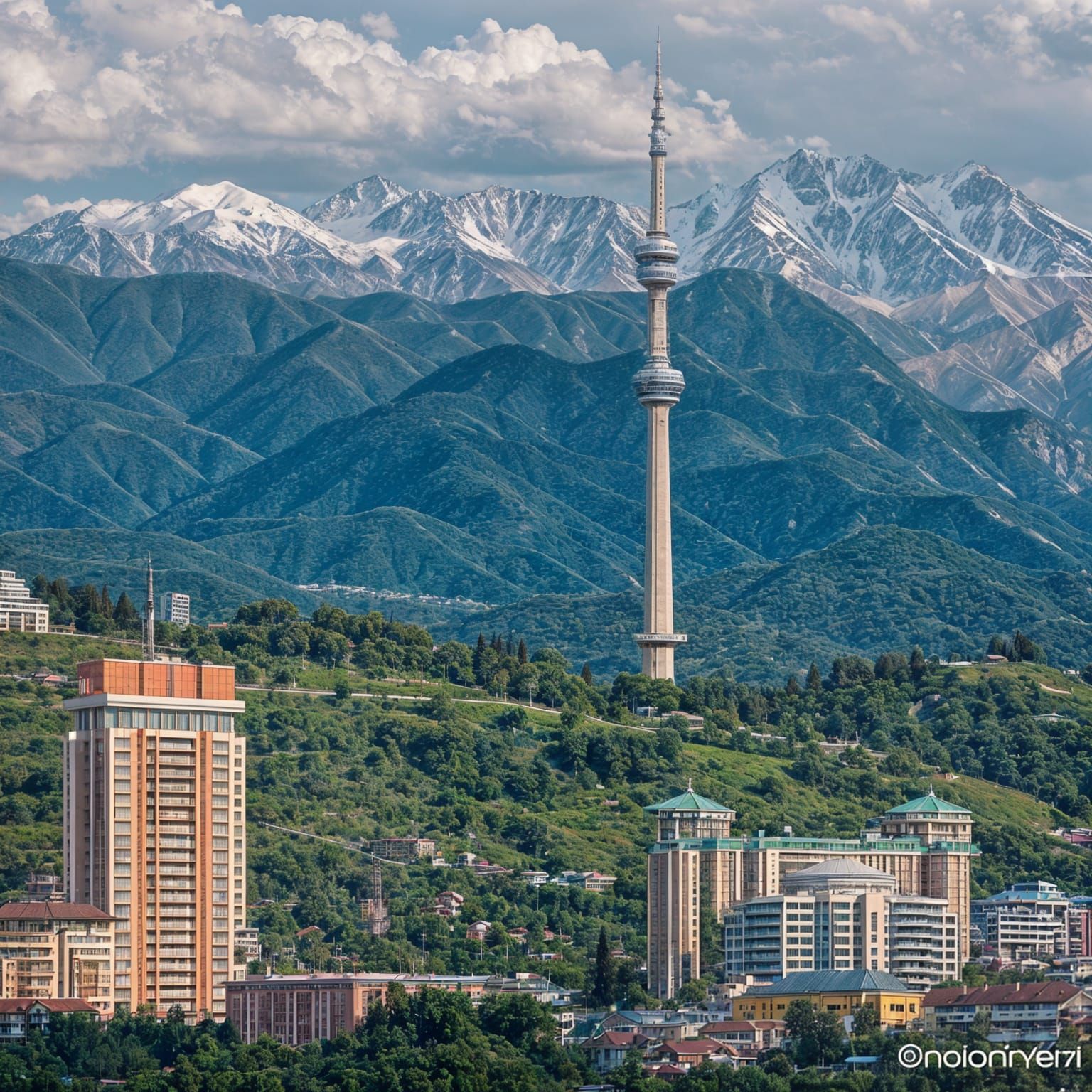 Mount Kok Tobe Landscape with TV Tower