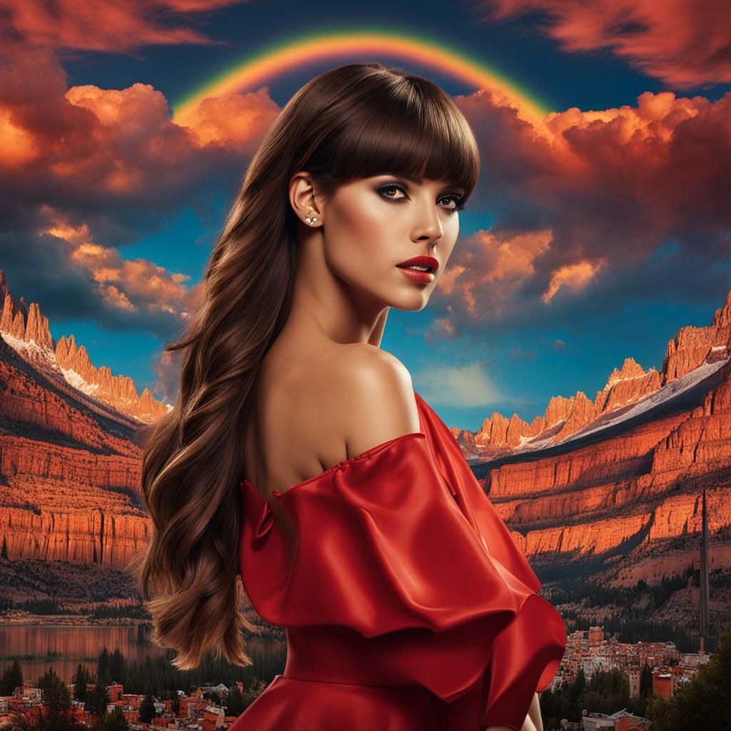 Beautiful Spanish Singer Portrait in Cinematic Style