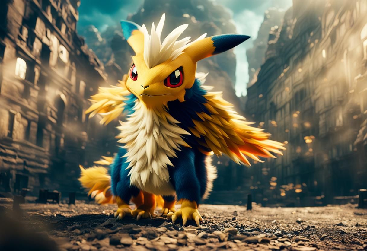 Majestic Gigantimax Pokemon in a Fantasy Landscape