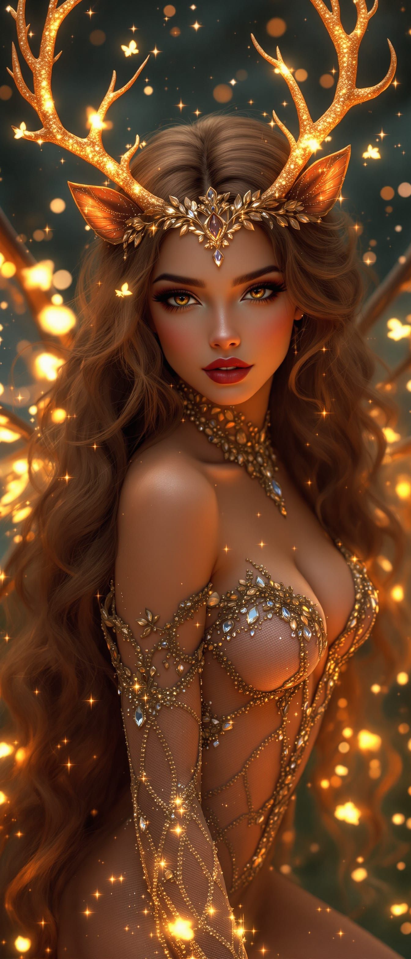 Shy Crystal Fairy Princess in Dreamy Kawaii Style