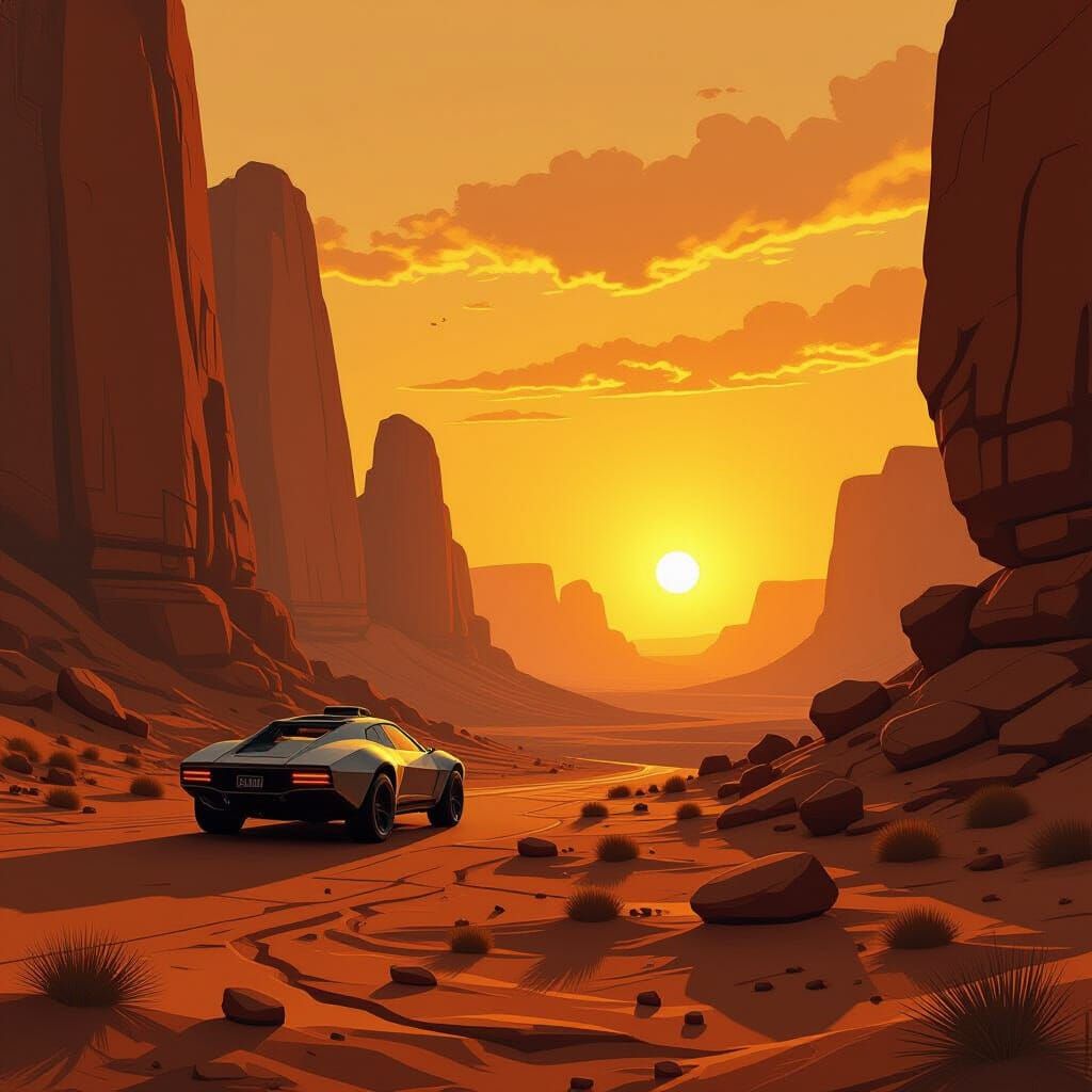 Golden Light on Brown Stone Texture