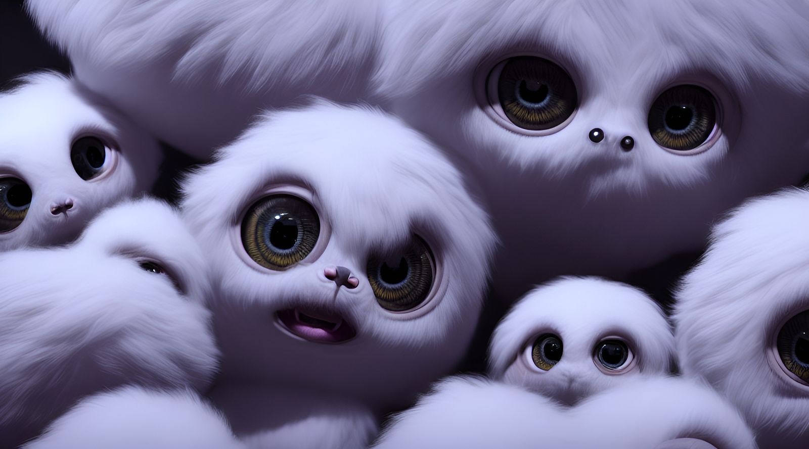 Cute Fluffy Elder Gods Plushies in 8K