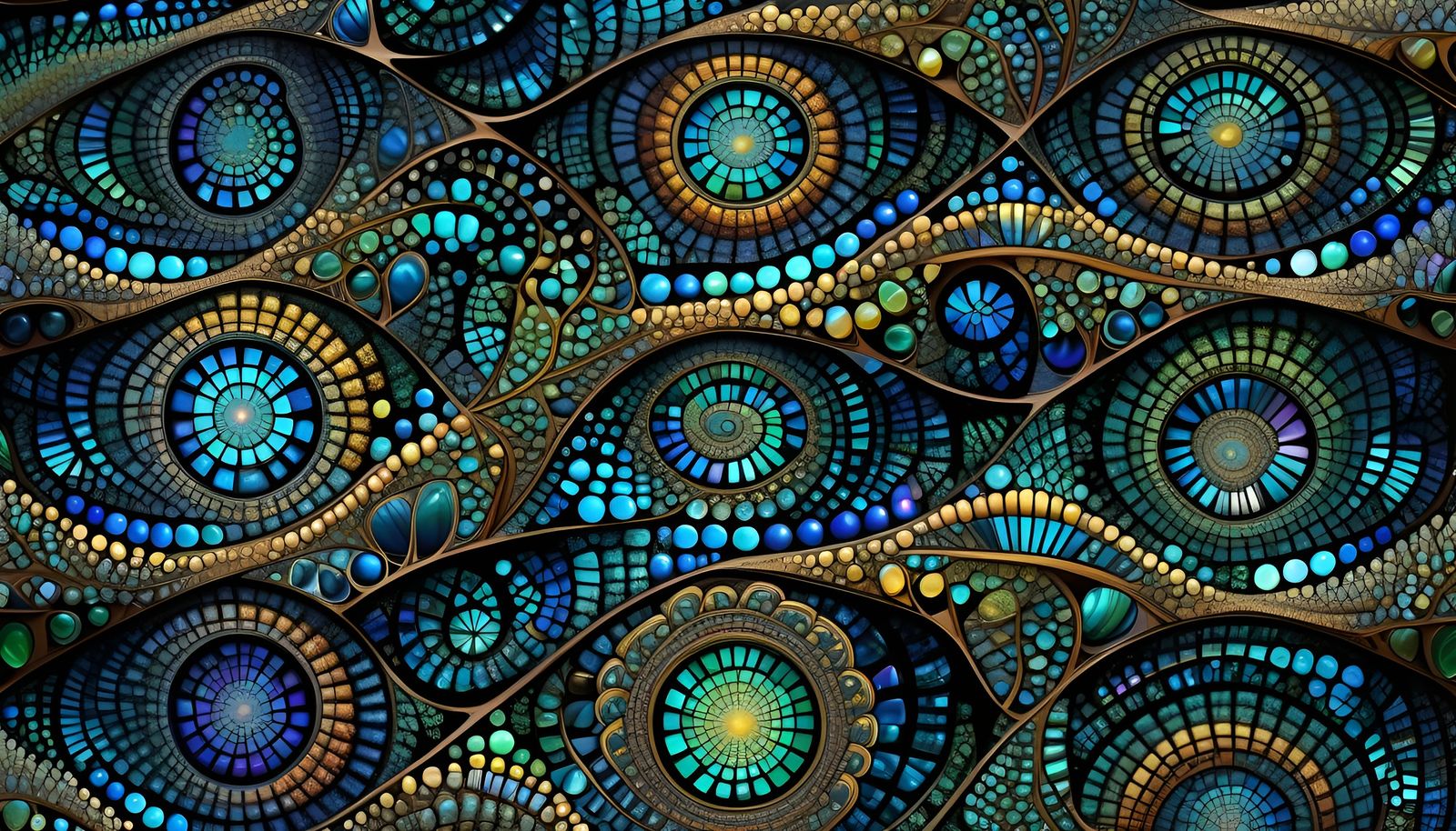 Intricate mosaic fractal, 06feb24