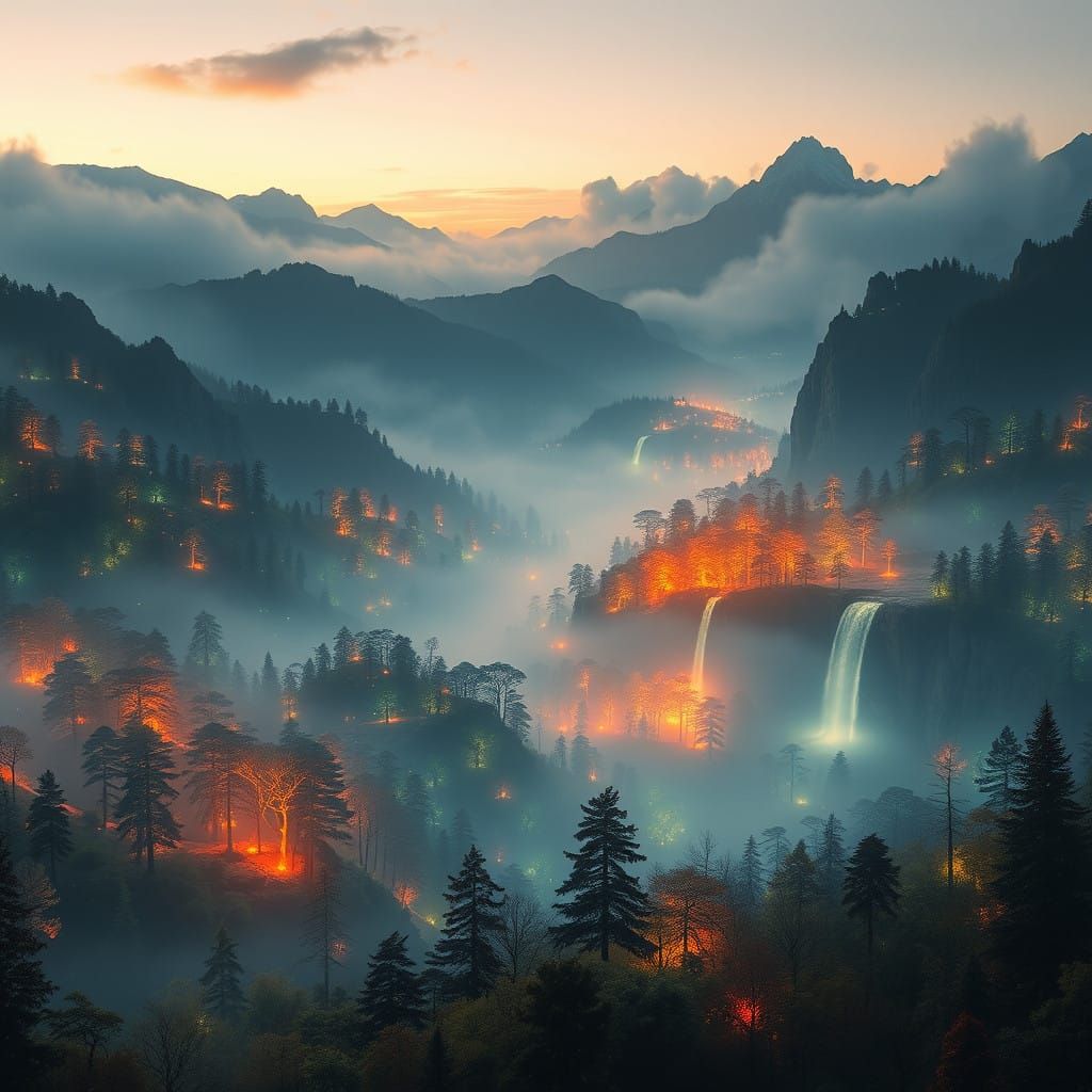 Enchanted Dreamscapes of Luminous Forests