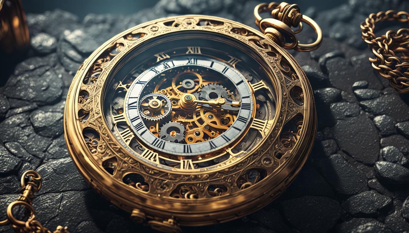 Intricate Pocket Watch Interior in 3D