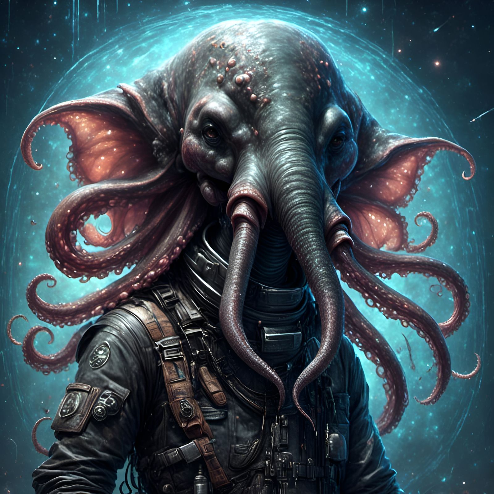 Gromozeka: Octopus-Elephant-Shark in Space Suit