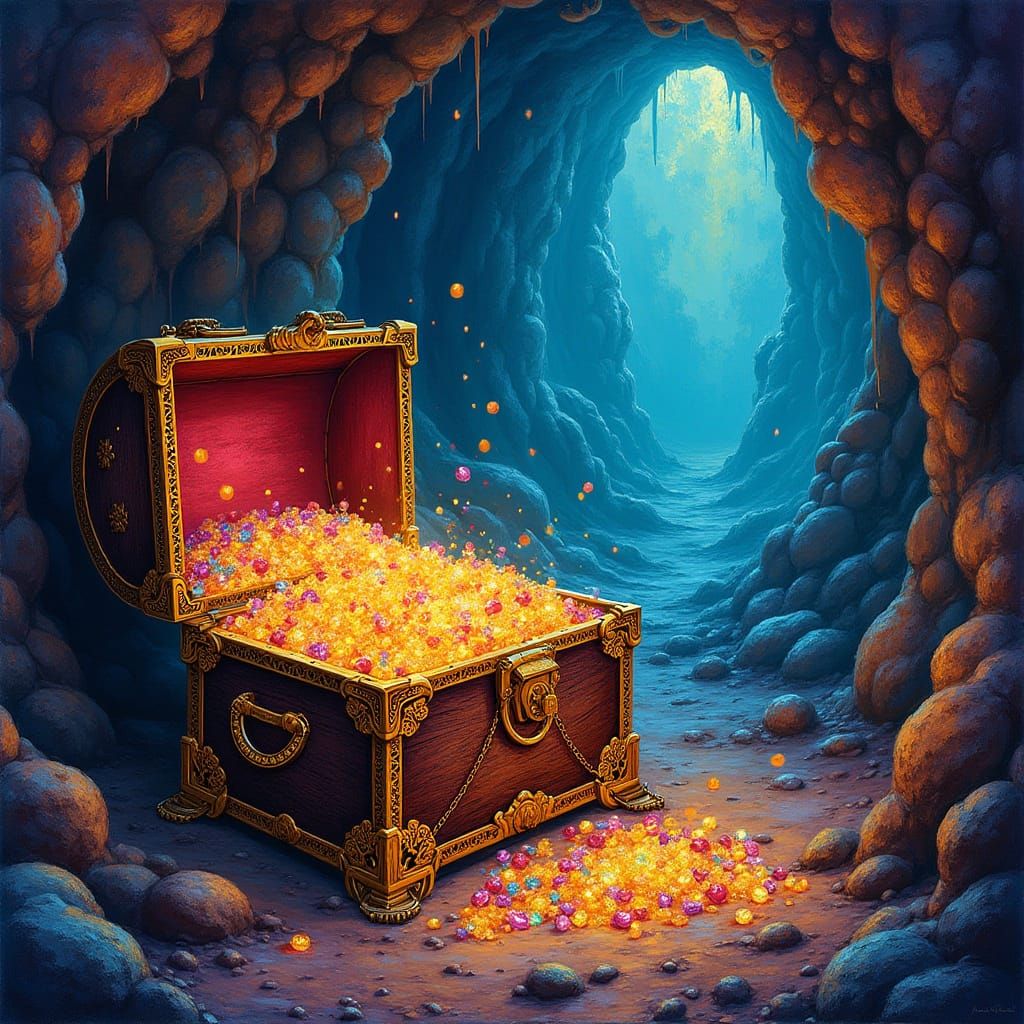 Twisted Treasure Trove in Vibrant, Expressive Art