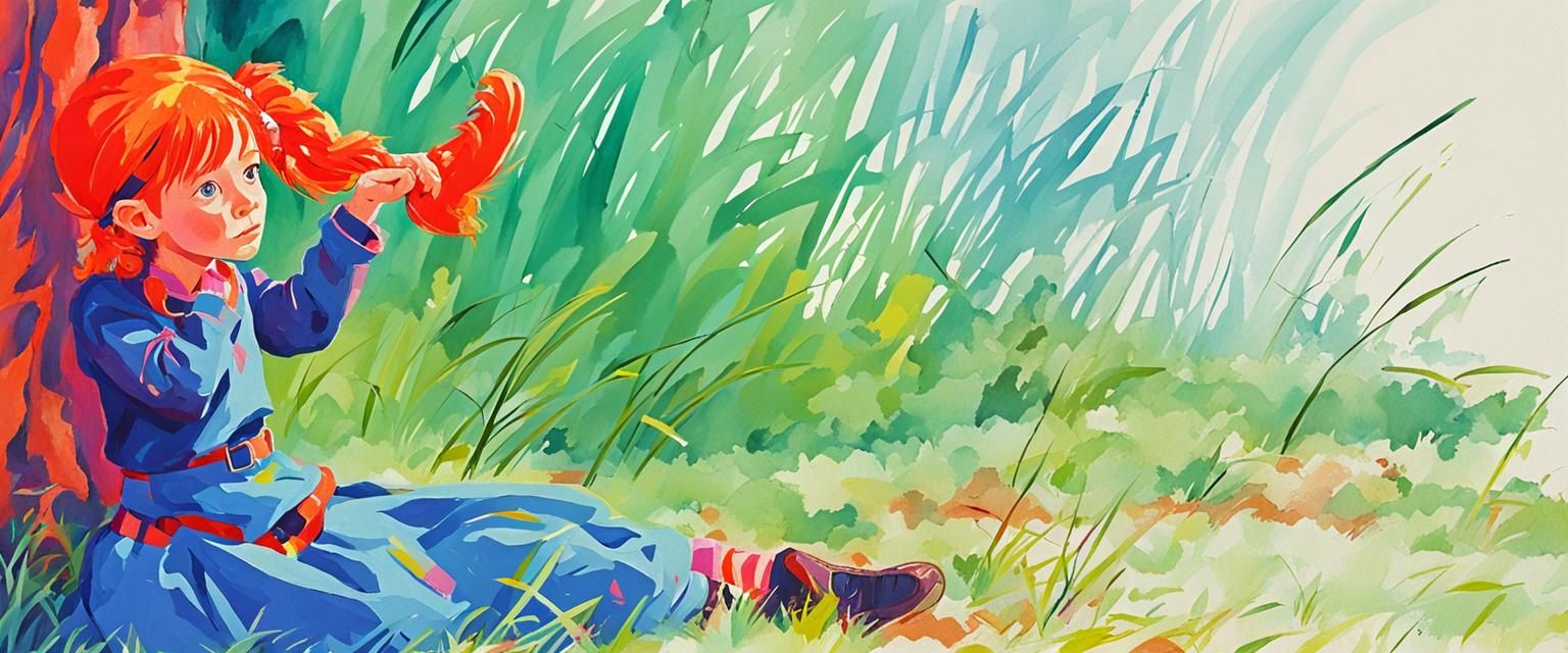 Pippi Longstocking in Fauvist Color Corrected Style