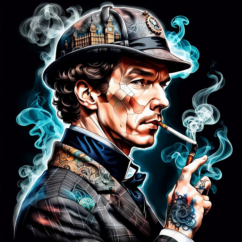 Steampunk Sherlock Holmes in London