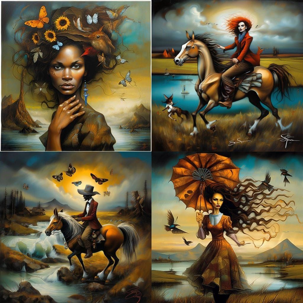 Surreal Dreamscape Inspired by Esao Andrews Art