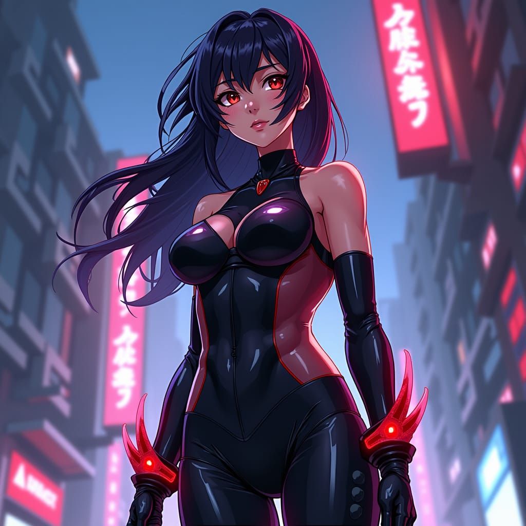 Anime Ninja in Studio Trigger Style