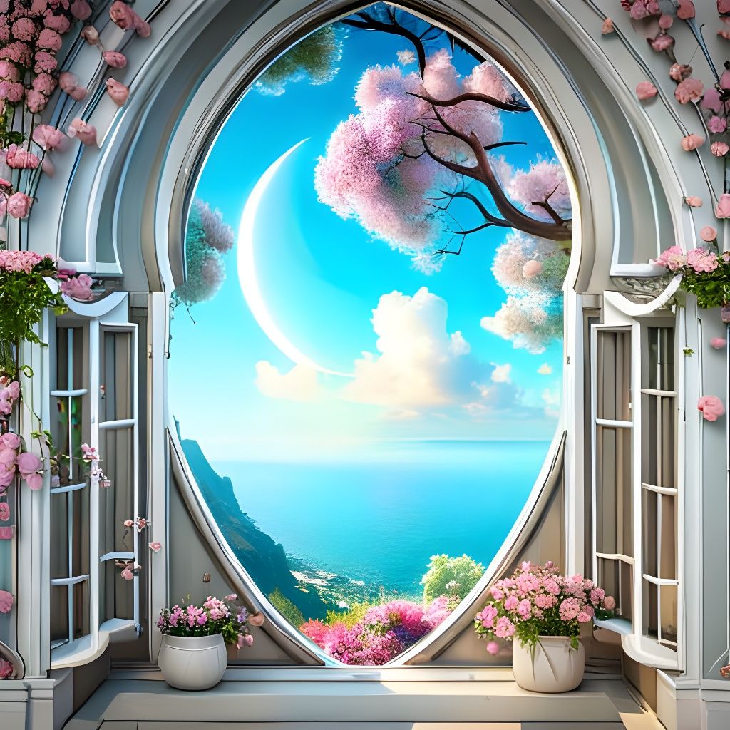 Magical Realm: Floral Window to Legends in 3D