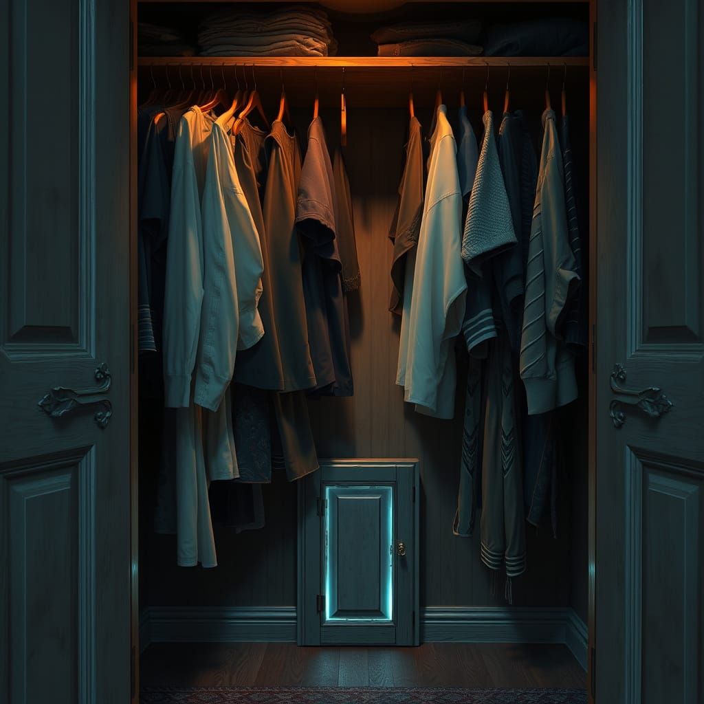 Ominous Glowing Door Hidden in Closet