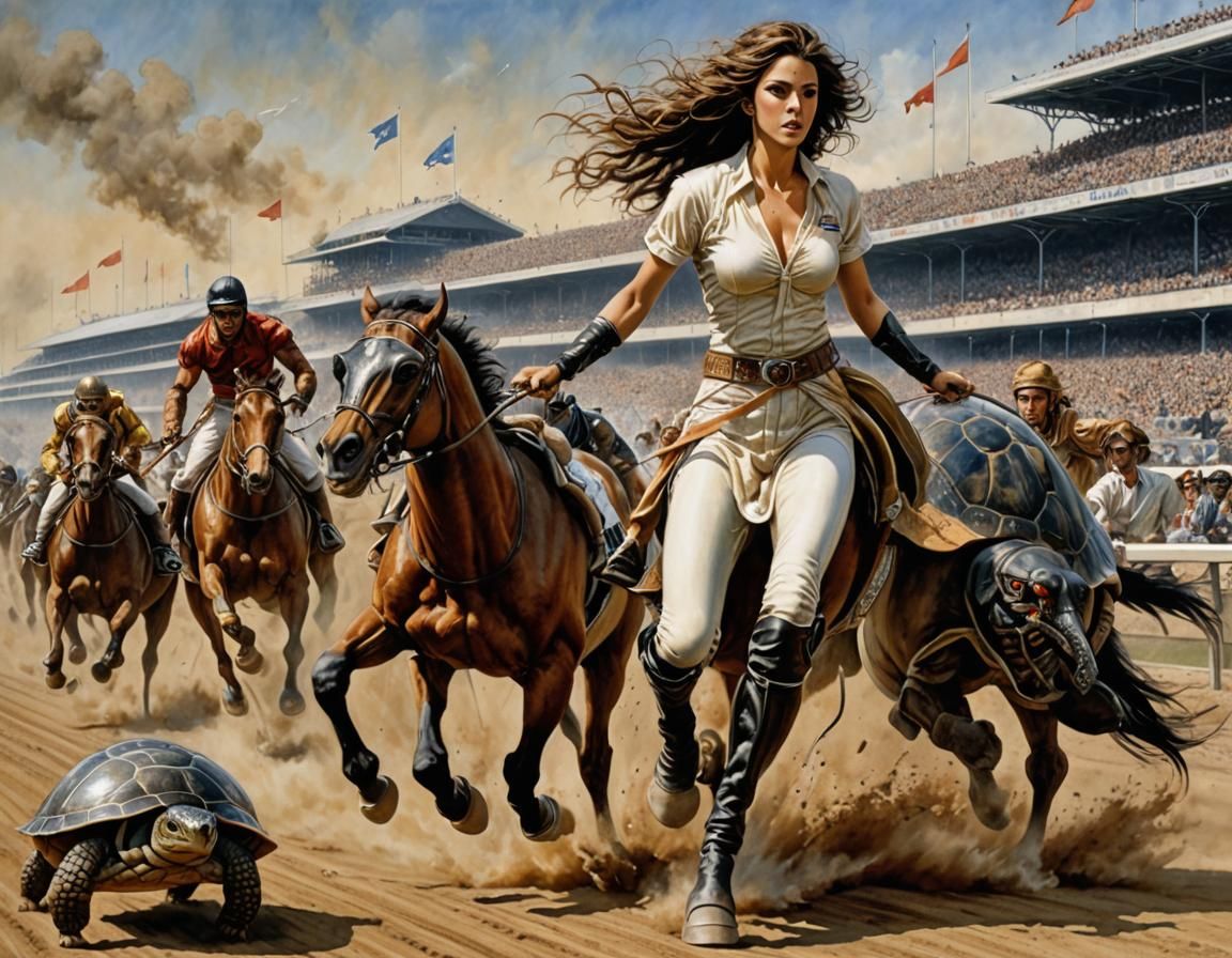 Animal Olympics: Turtle Wins in Realism Style