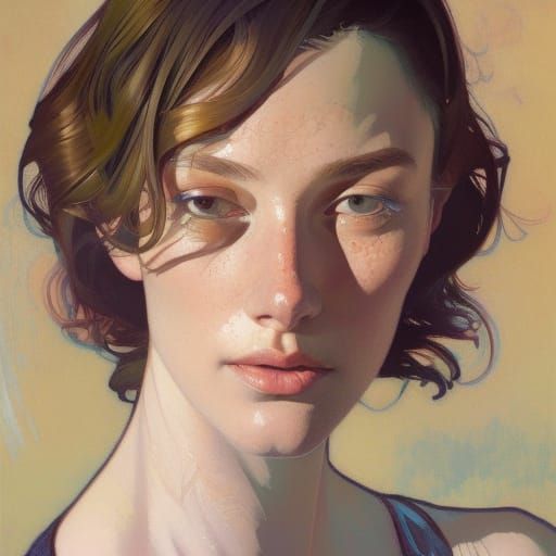 Contemplative Woman in Cossington Smith Style