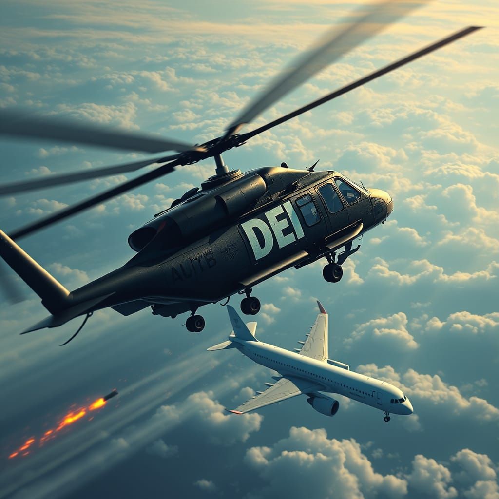 Surreal Chopper Crashes into Airplane in Fantastical DEI-The...