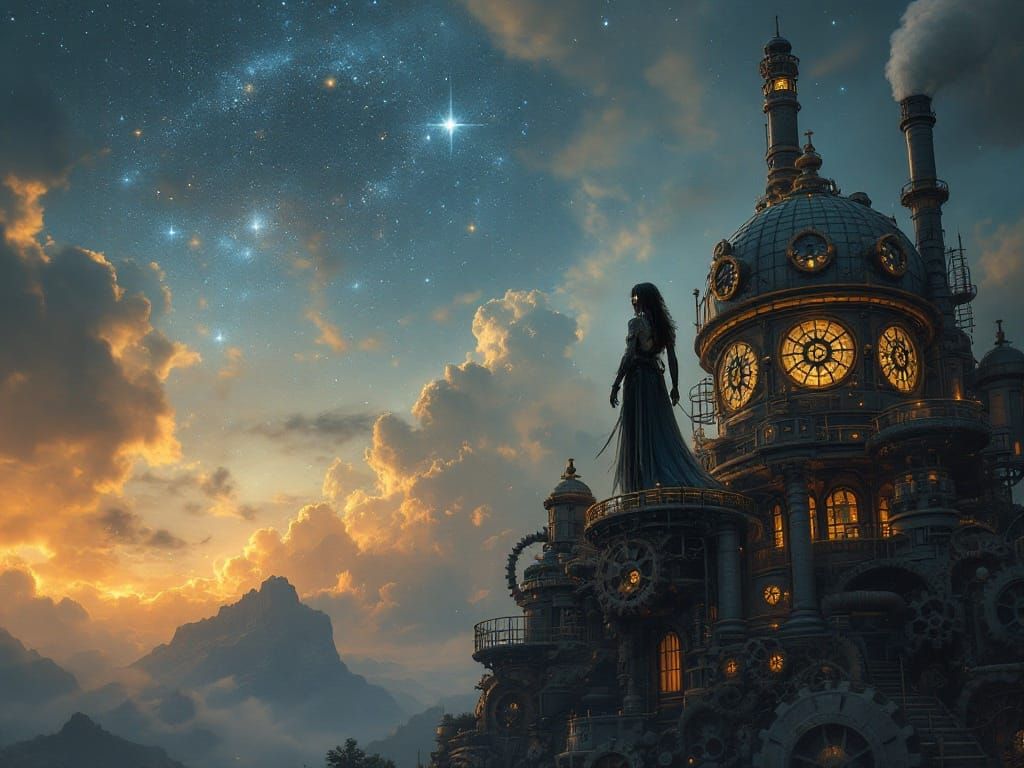 Dieselpunk Oracle on Steam-Powered Observatory