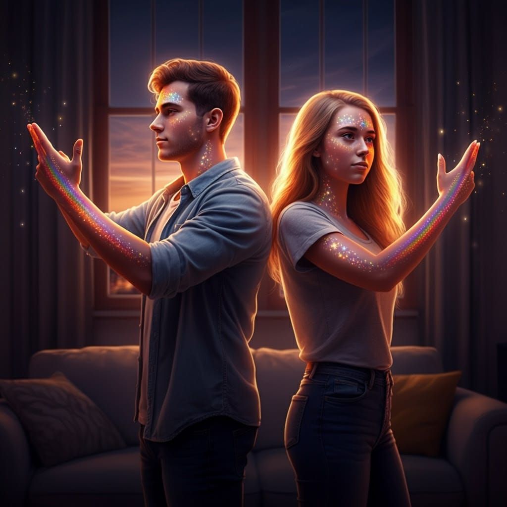 Majestic Rainbow Starwomen Unite with Celestial Starman in S...