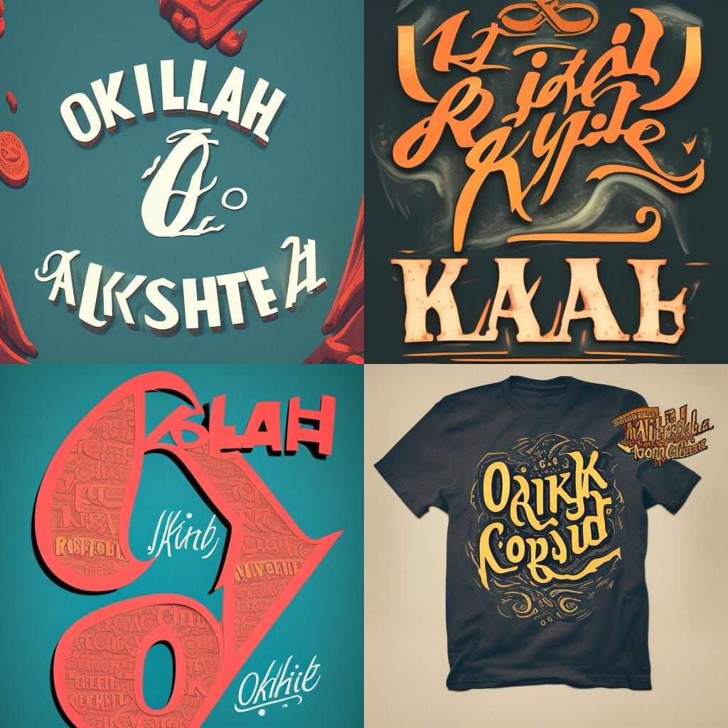 Retro Typography T-Shirt Design in 8K