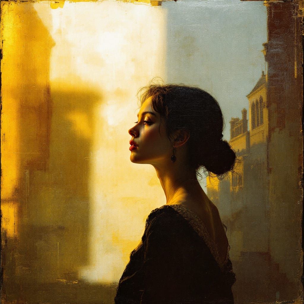 Renaissance Portrait with Vermeer-Rembrandt Influence