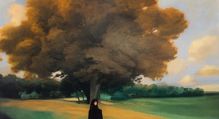 Romanticism Portrait of Modern Woman with Broken Smartphone