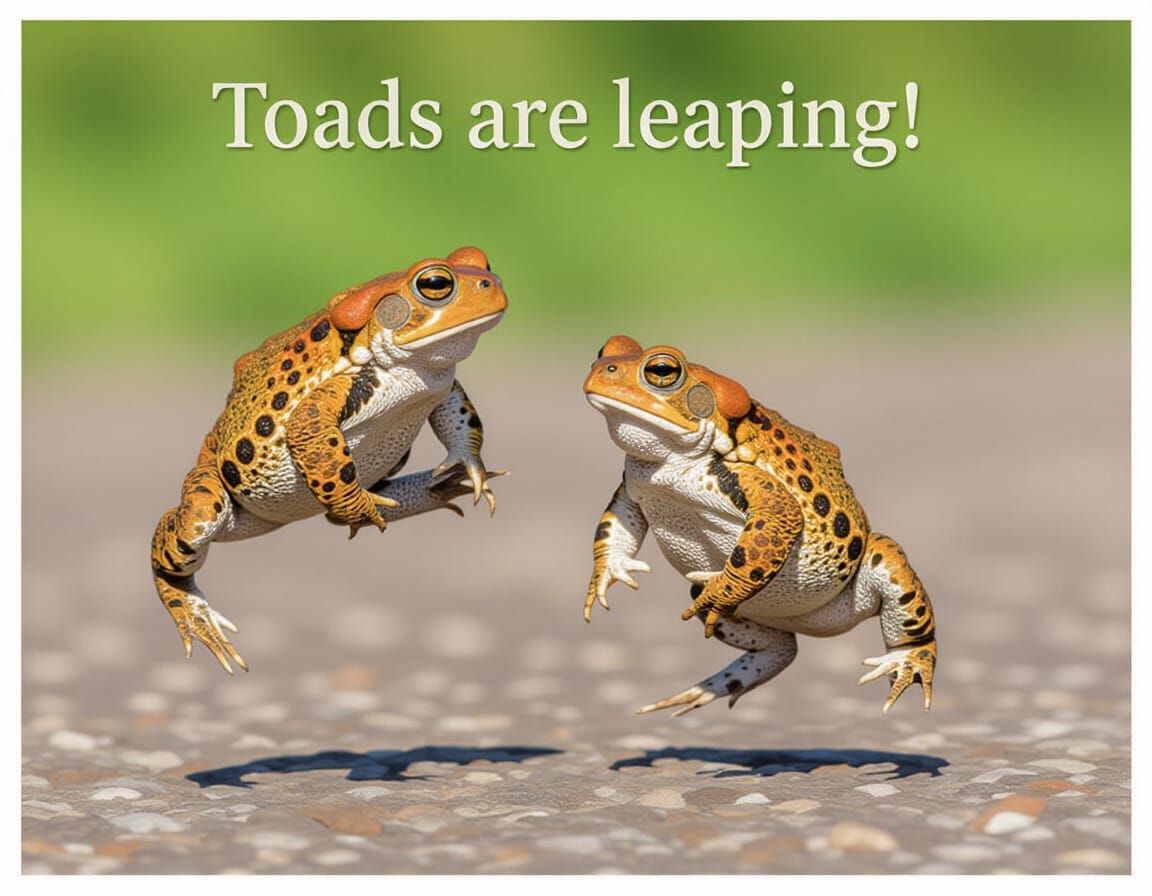 Toads are leaping