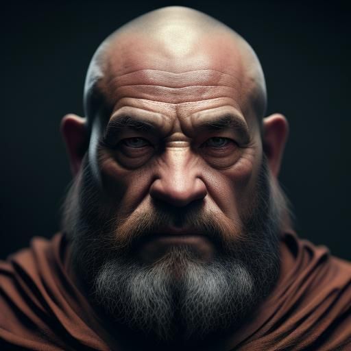 Grizzled Dwarf Monk