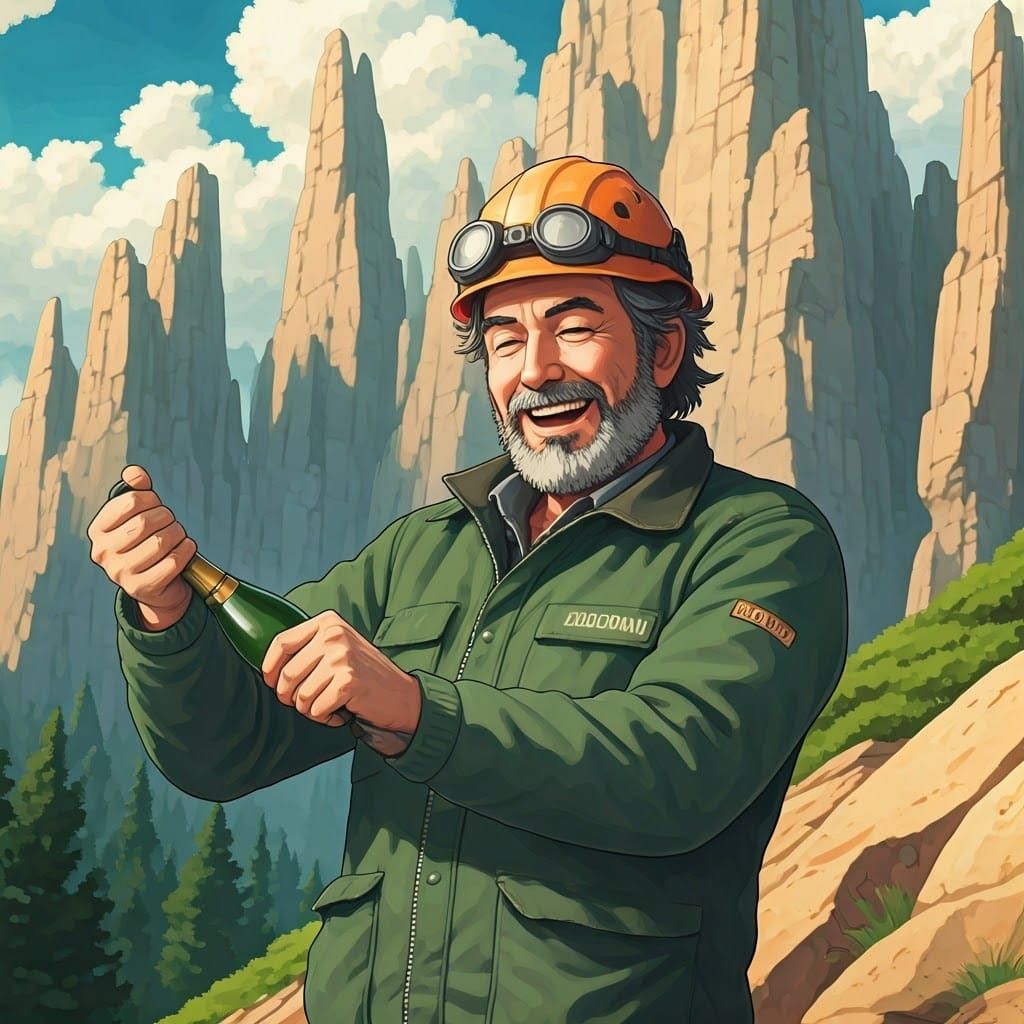 Italian Geologist Celebrates in Anime Style