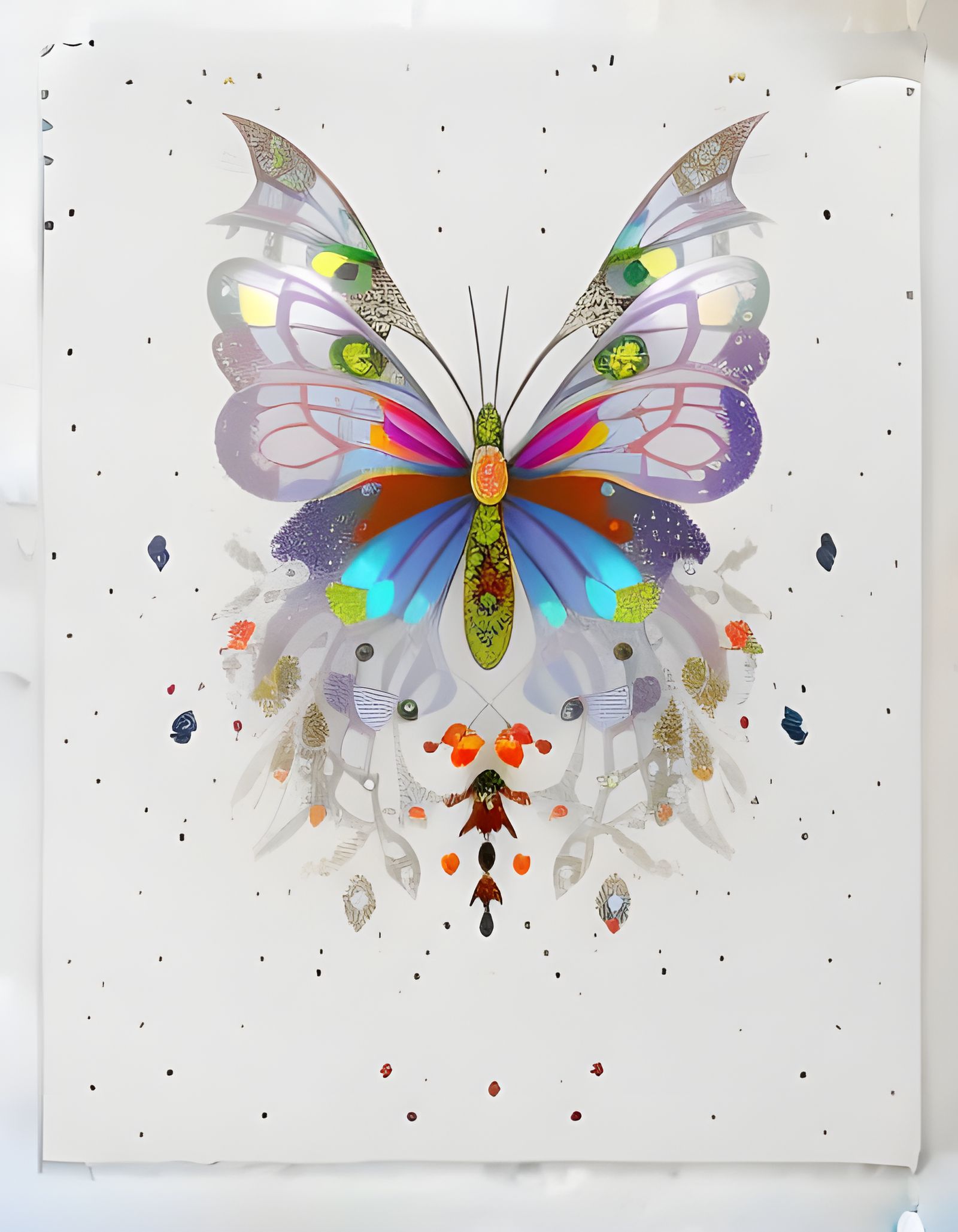 Real Butterflies on Paper v5: Butterfly Stereogram