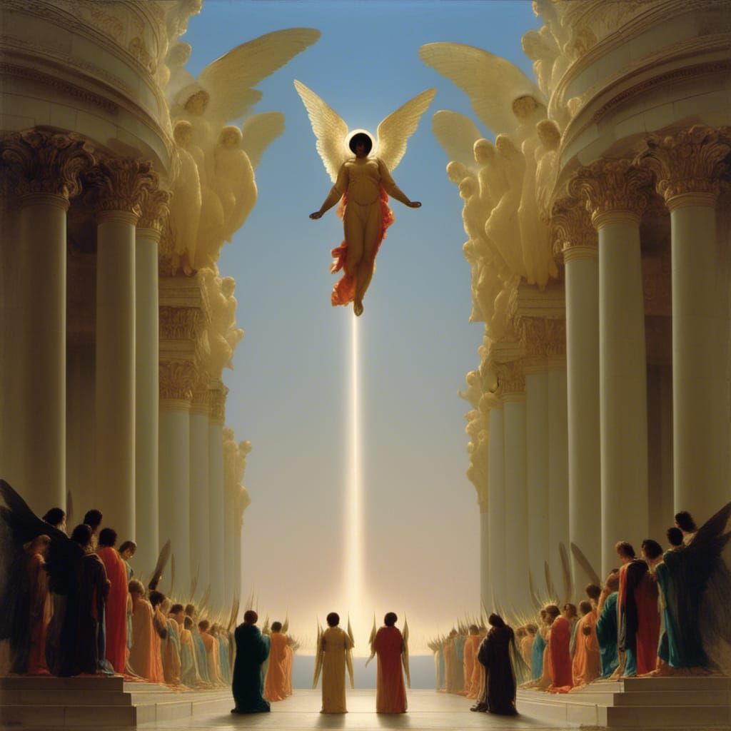 Angelic Ascension in Academic Style