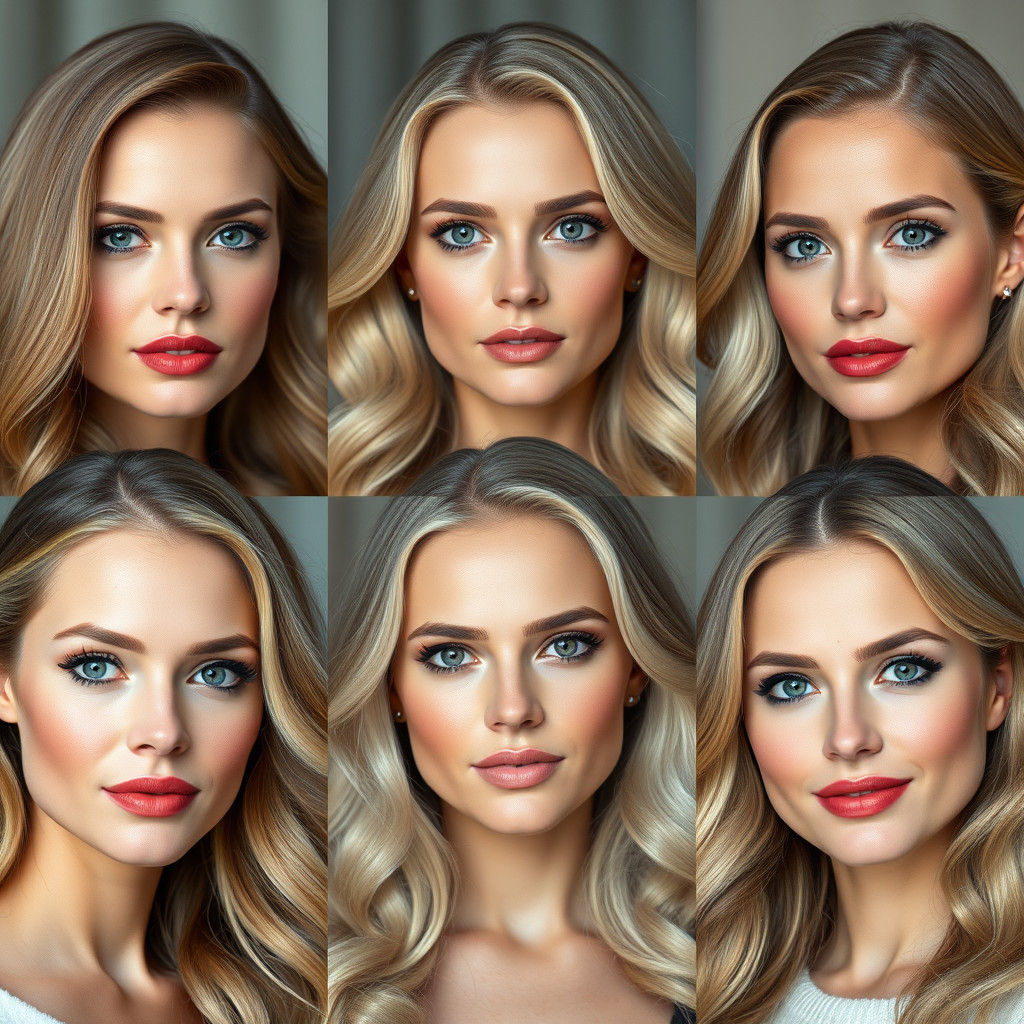 Elegant Women Portrait with Bokeh, Professional Photo