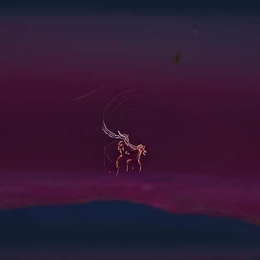 Cosmic Last Unicorn and Stag Tapestry