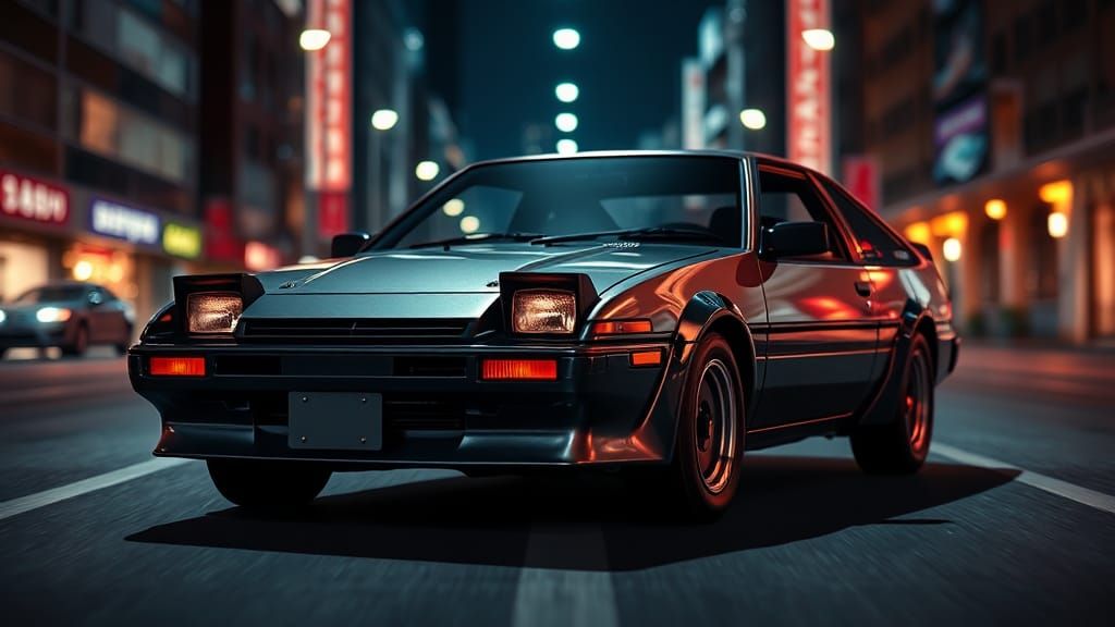 Toyota AE86 Trueno in Hyper-Realistic Night Motion