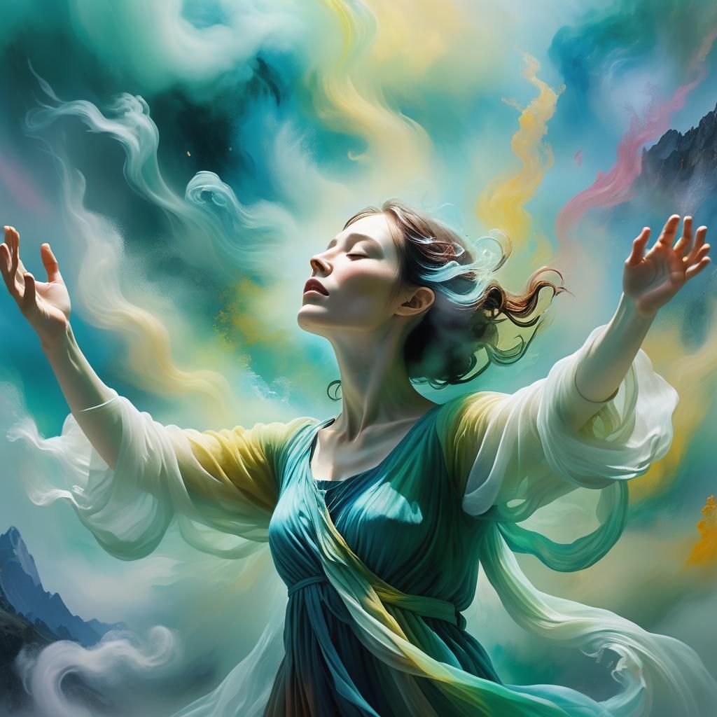 Mystical Spiritual Being in Dreamlike Surrealism