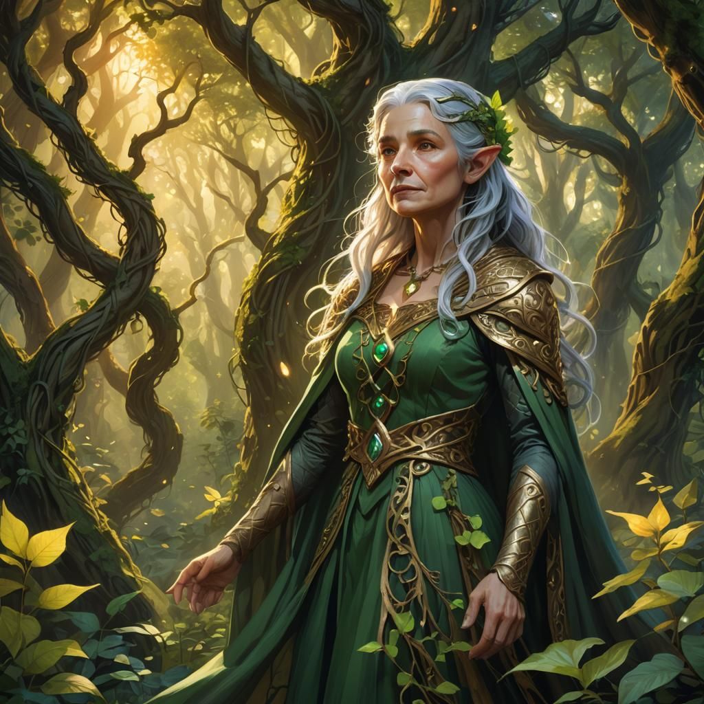 Enchanted Forest: Halfling Priestess in Magic Realism