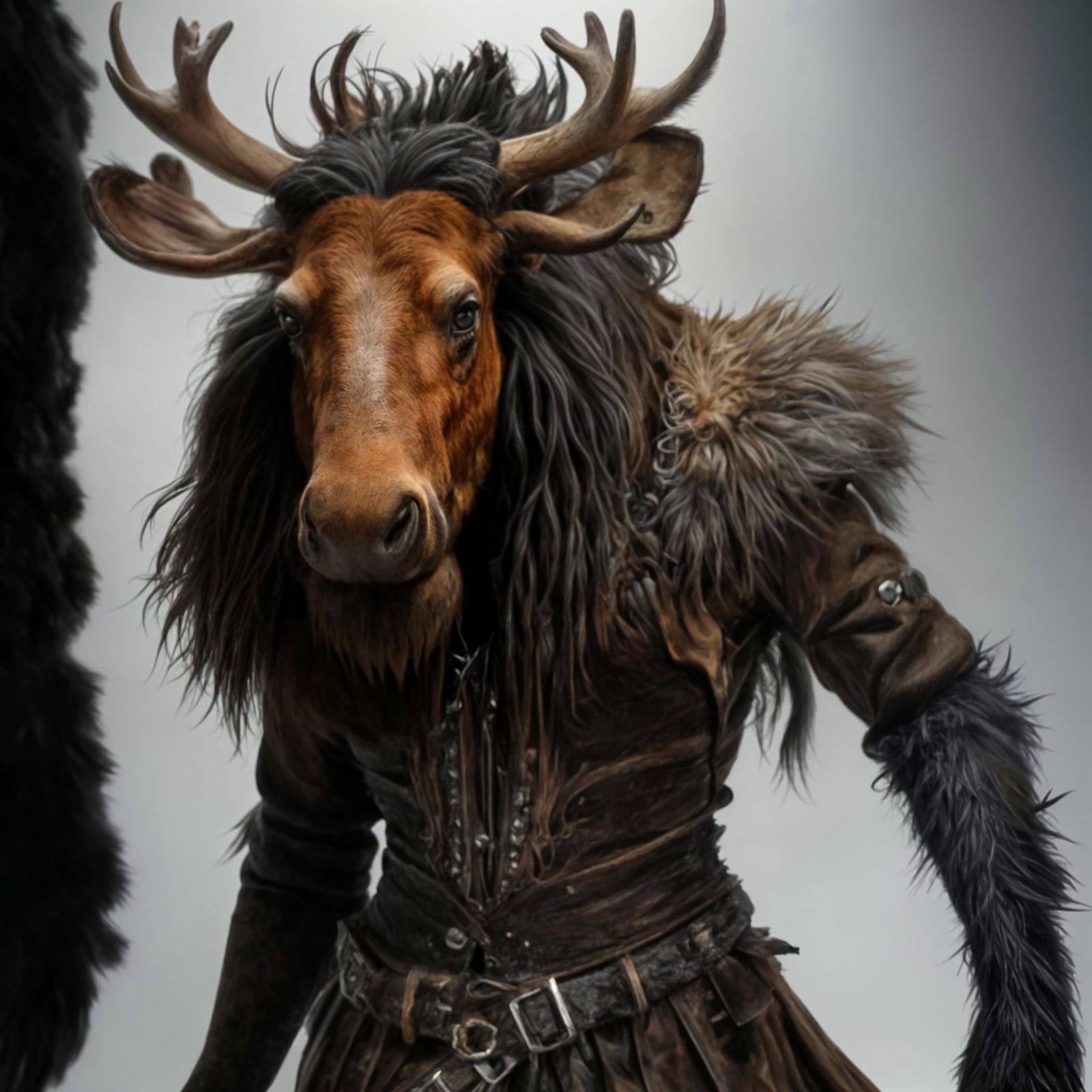 Anthropomorphic Moose as Fashion Stylist