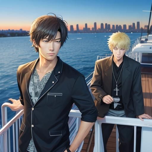 Houseboat Scene in Seattle: Anime-Style Illustration