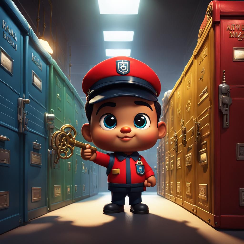 Cute Fuzzy Mailman in Kawaii Style