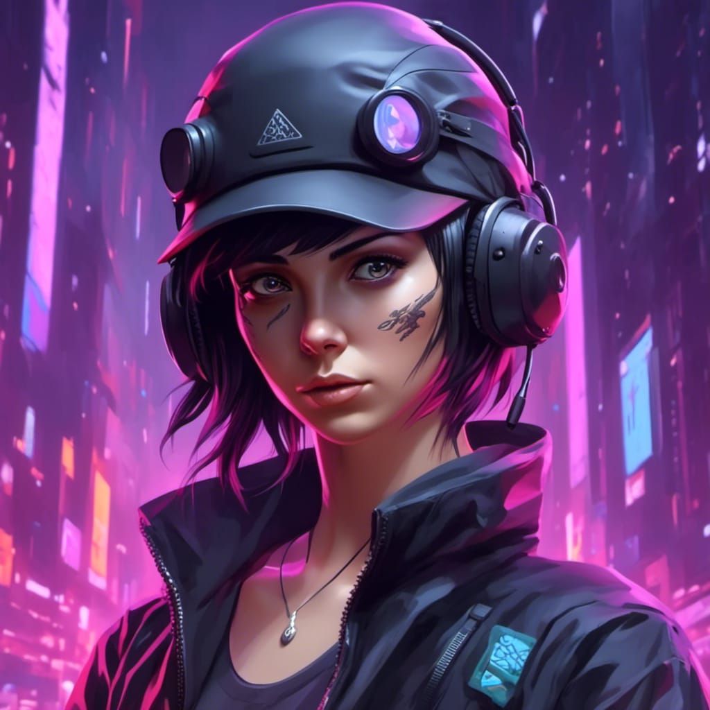 Cyberpunk Hacker in Arcology with Ray Tracing