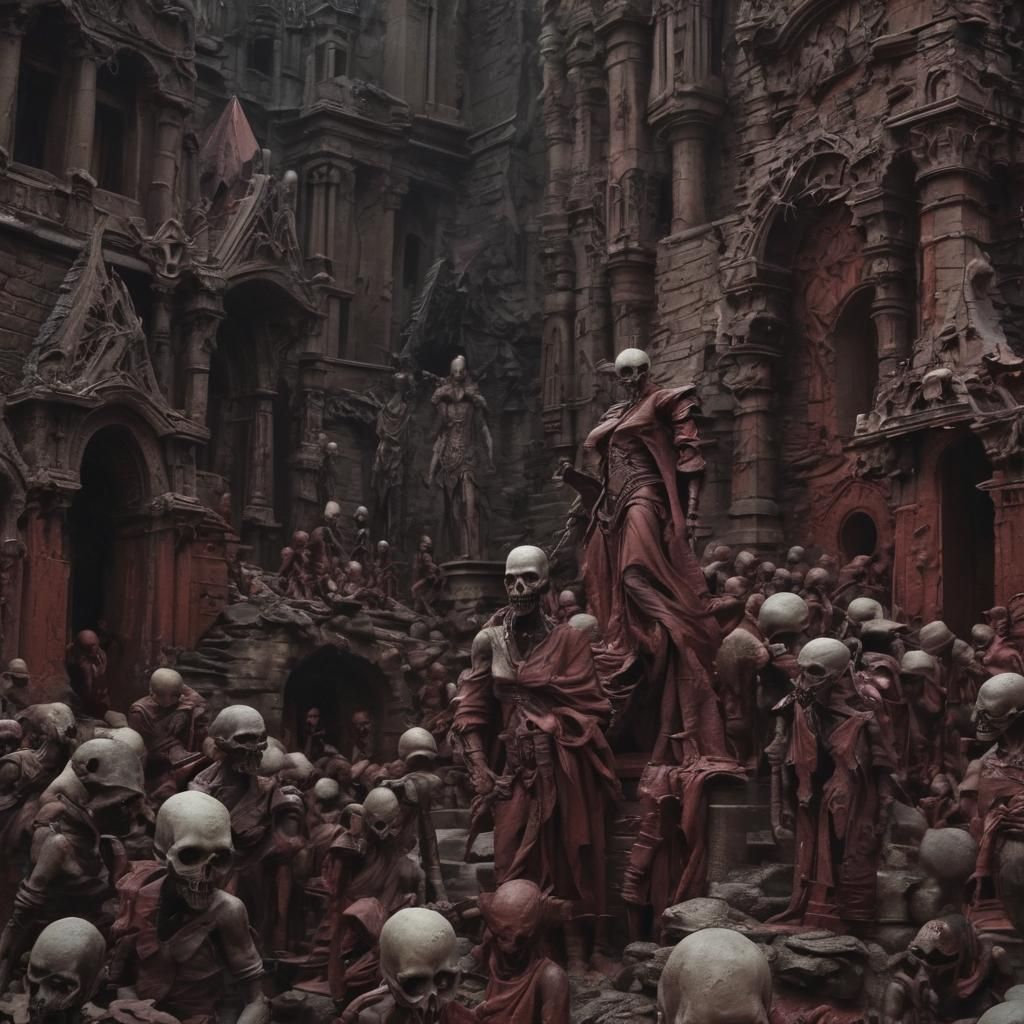 Petrified City: A Gothic Surrealist Vision