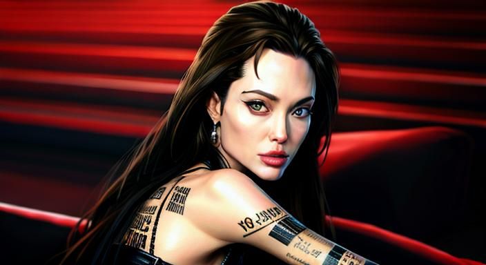 Hyperrealistic Portrait of Angelina Jolie