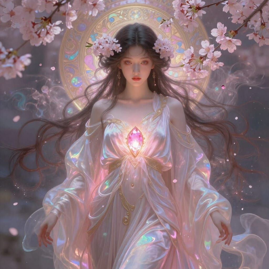 Ethereal Goddess with Pink Navel Gem