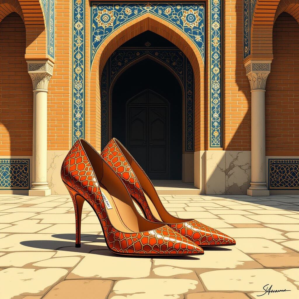 Monar Jonban Shoe Design: Persian Architecture & Symmetry