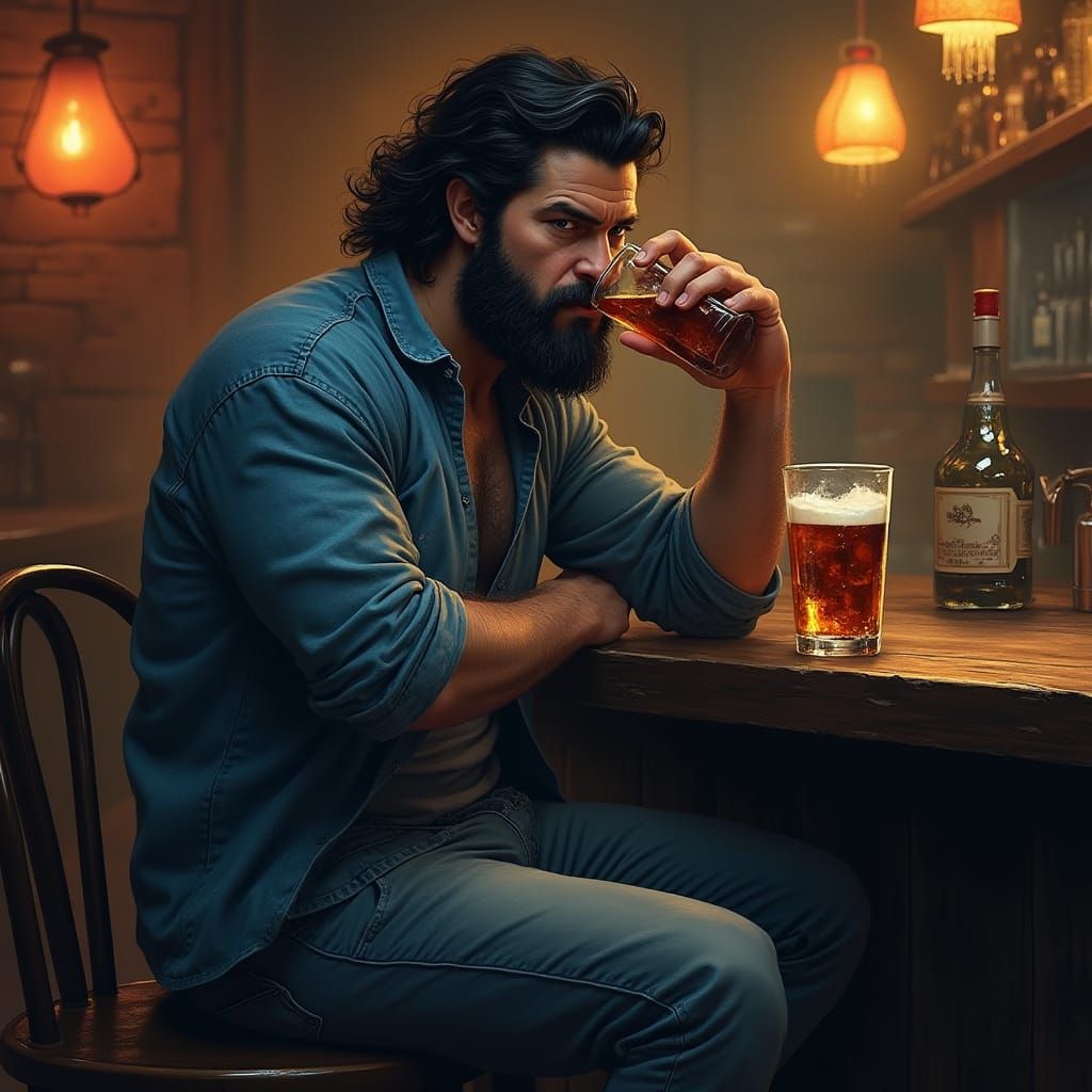 Alaskan Man Portrait in Photorealistic Style