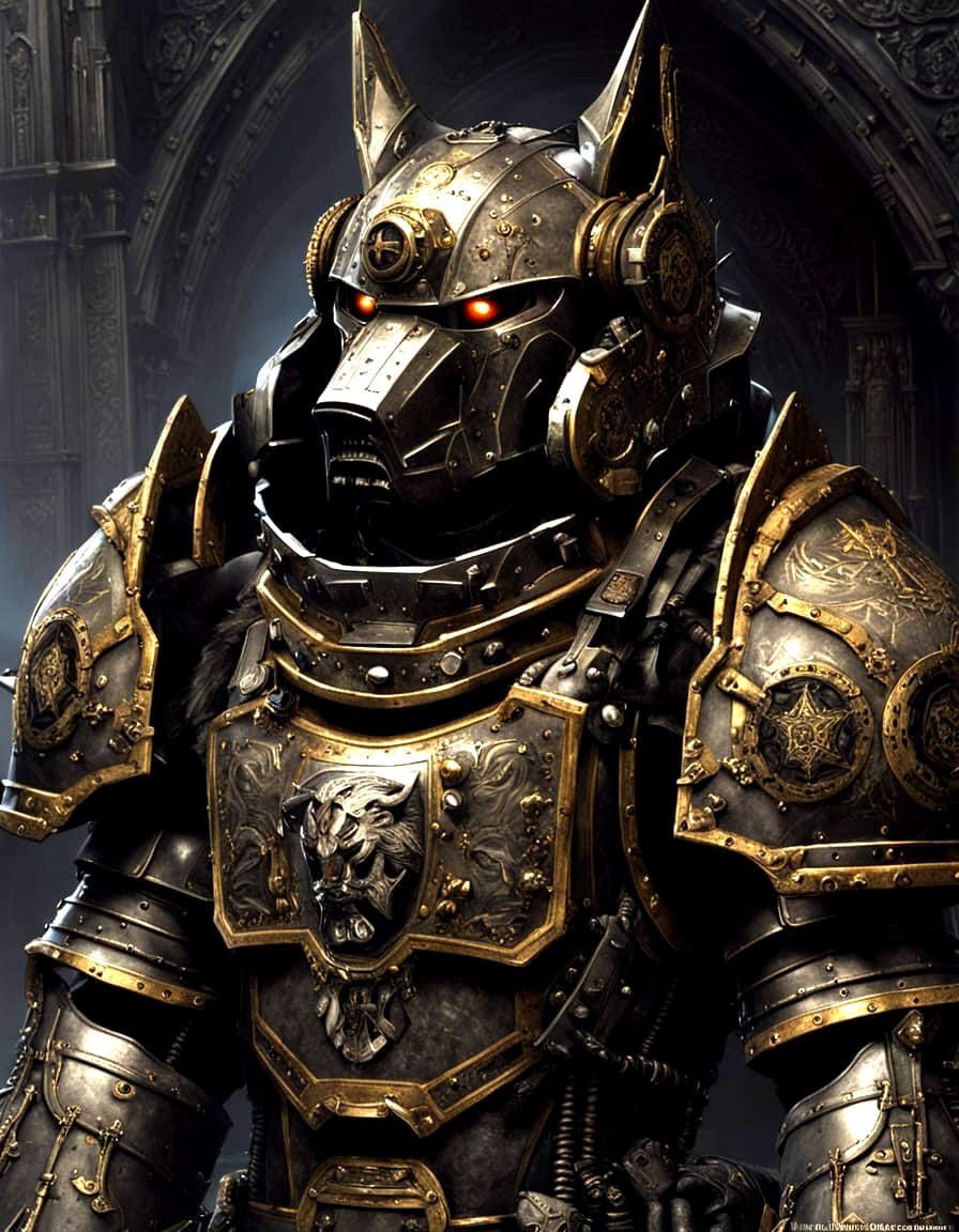 Space Wolf Super Soldier in Warhammer 40k Style