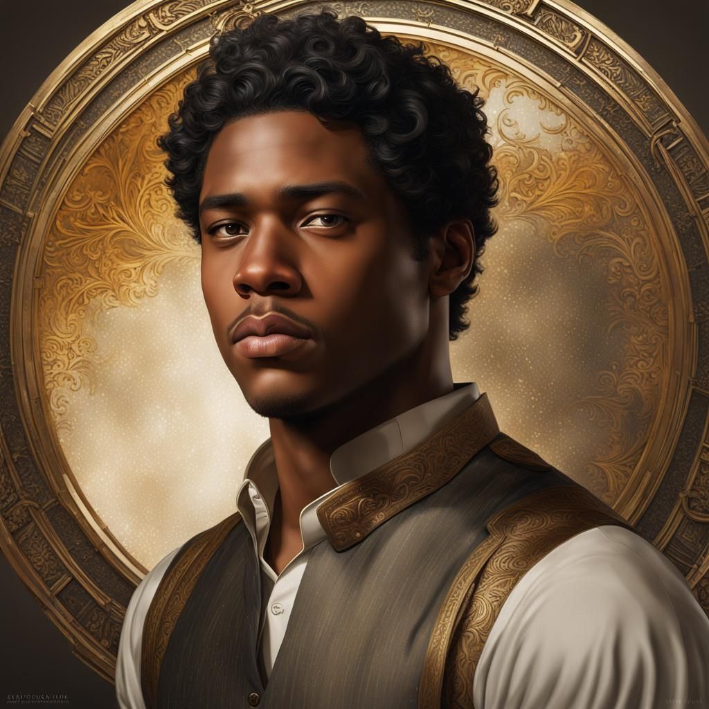 Detailed Portrait of a Young Man as Digital Art