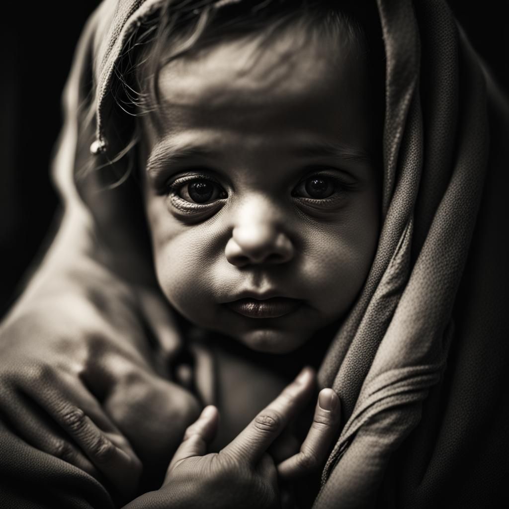 Mother and Baby in Divine Sunlight