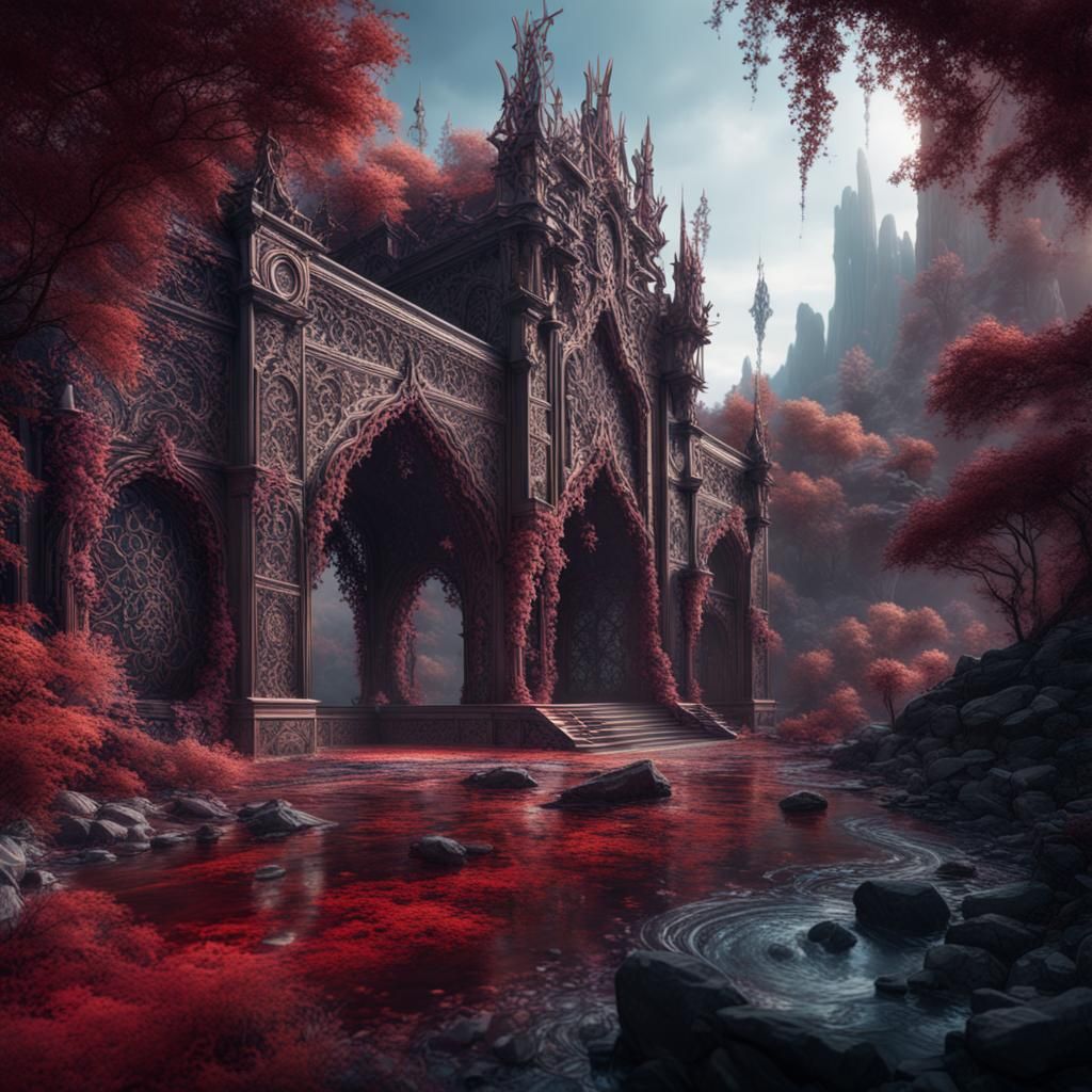 Intricate Lace Artwork in a Fantasy Style